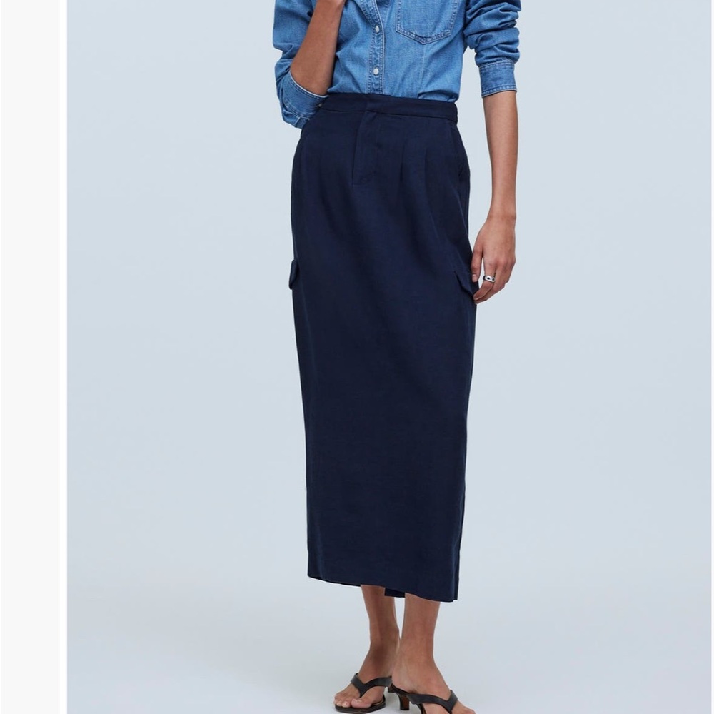 NWOT Madewell Pleated Column Skirt